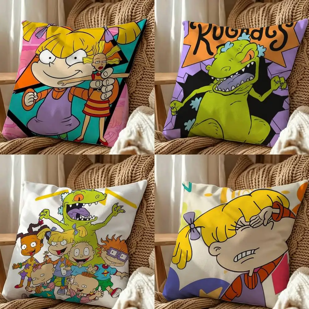Comedy cartoon Rugrats Double-Sided Printed Cushion Cover Bedroom Bedside Sofa Pillow Case