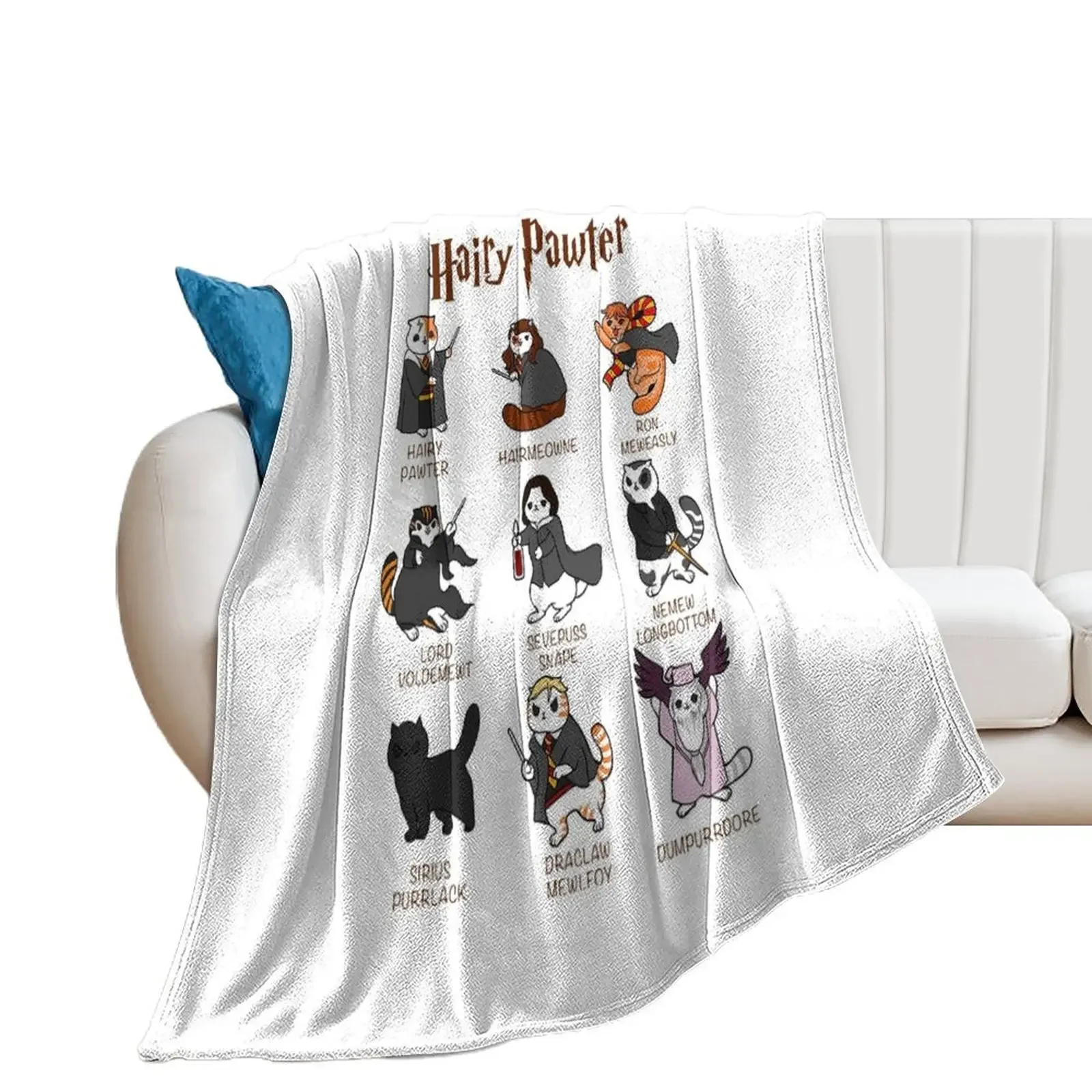 

Vintage Funny Hairy Pawter Cute Cat Throw Blanket Summer Luxury Thicken Blankets