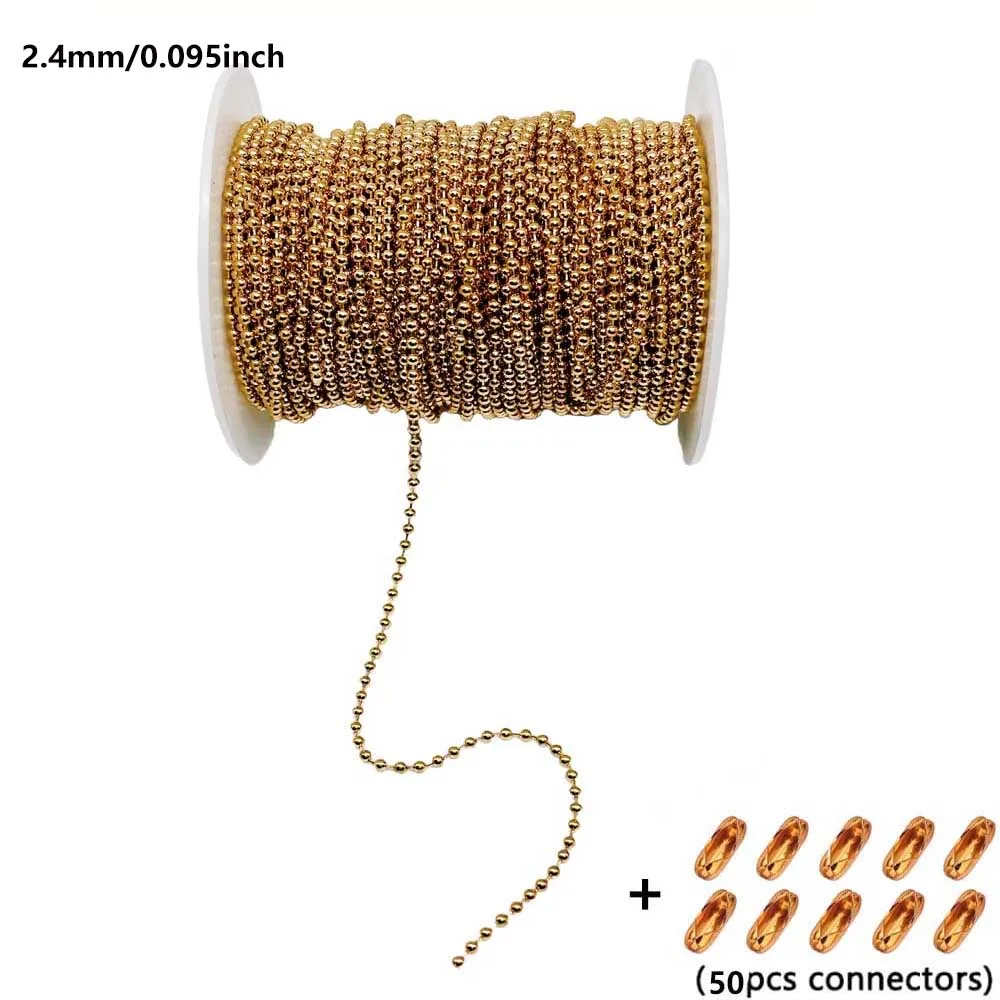 1roll Iron Beads Chain for DIY Jewelry Making