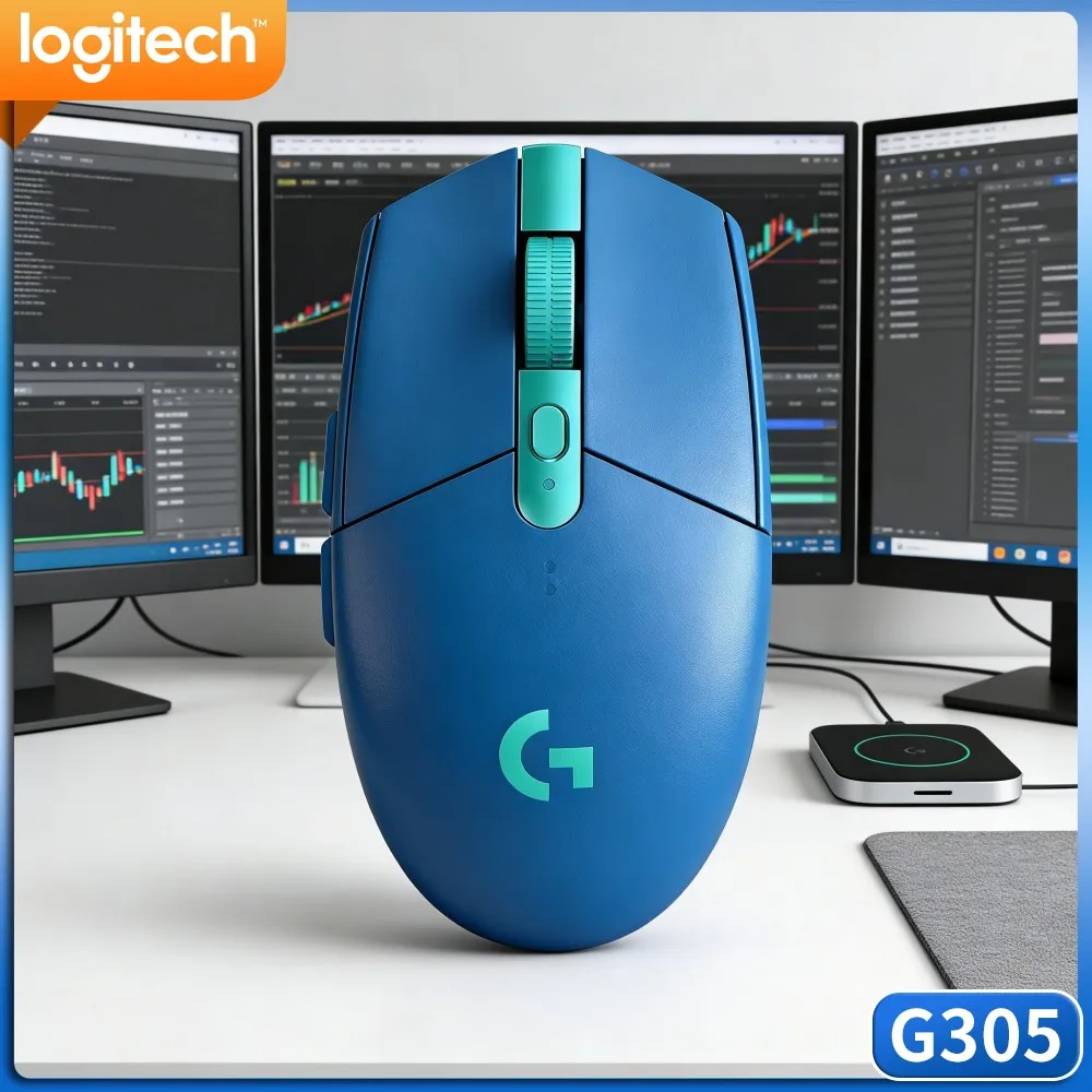 Logitech G305 LIGHTSPEED Lightweight Game Mouse,HERO 12000 DPI Sensor,6 Custom Buttons,250‑Hour Battery For PC Mac Users