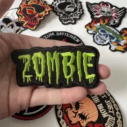 Zombies Iron On Embroidered Clothes Patches For Clothing Stickers Garment Wholesale