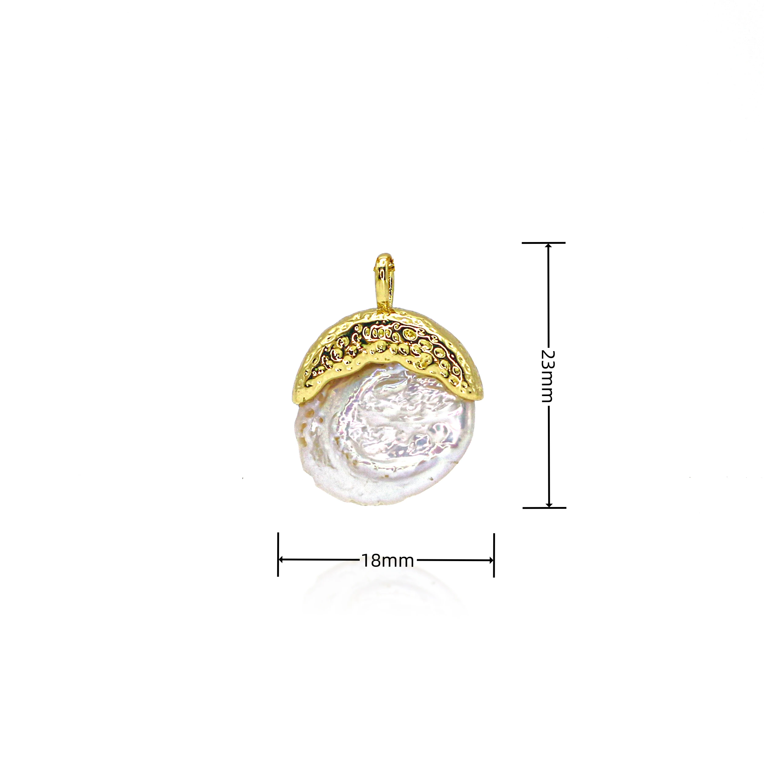 Gold Color Eden Pearl Charms for Necklace Bracelets Earrings Natural Freshwater Pearl Pendant DIY Jewelry Accessories Women Gift image 3