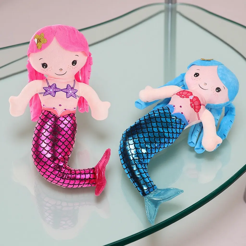 

2 шт. подушек-русалок: причудливый мультяшный дизайн, удобные мягкие игрушки для объятий, для малышей, подарок для декора спальни в стиле принцессы