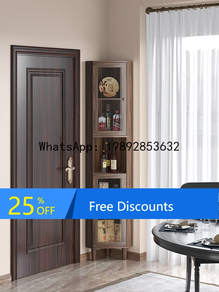 

YFY New American Style Corner Living Room Wall-Mounted Triangle Simple Bedroom Corner Storage Dining Room Wine