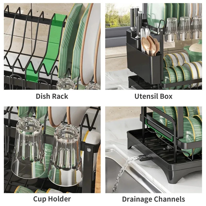 Dish Drying Rack 2 Tier Dish D - Sous Vide Rack Stainless Steel recension och pris