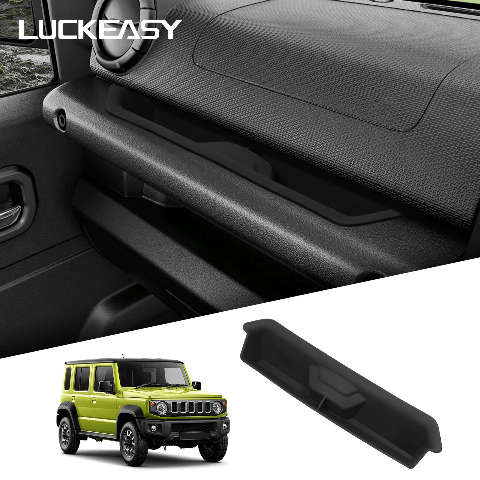 LUCKEASY for Suzuki Jimny 2024-2025 Car Storage Box Accessories Co-pilot Handle Tidying Organizer Tray Only Fit Right Rudder