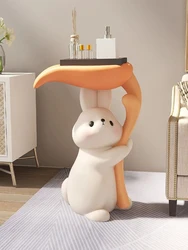 Home Decoration Accessories 75cm Large Cute Rabbit Coffee Tables Tray Luxury Living Room Decoration Nordic Art Bedside Table Sof