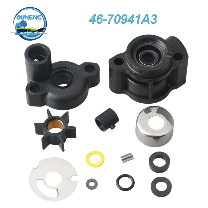 46-70941A3 Water Pump Impeller Kit  For Mercury Mariner Force  2 Stroke 3.9 4 4.5 6 7.5 9.8 HP Sierra 18-3446 Replacement Parts