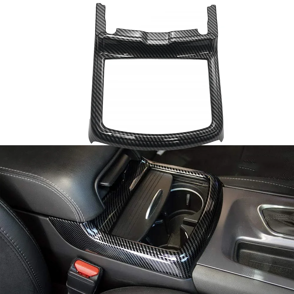 

Поп для Dodge Charger/Chrysler 300 2016-2021, углеродное волокно, АБС-пластик, рамка для чашки, держатель для чашки, крышка, наклейка, авто аксессуары для интерьера