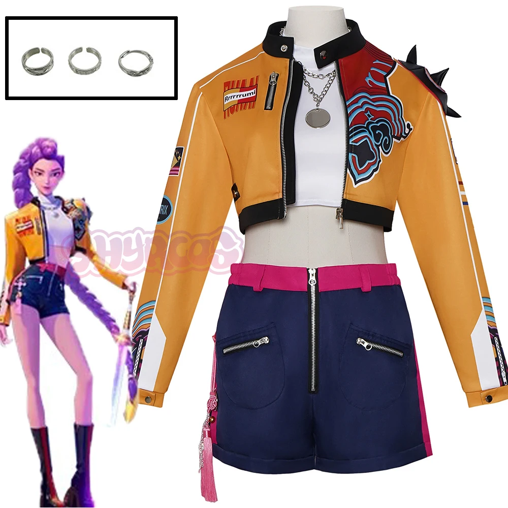 

Anime K-Pop Demon Hunters Rumi Cosplay Costume Uniform Halloween Carnival Party Christmas Play Role Clothes Clothing Women Men