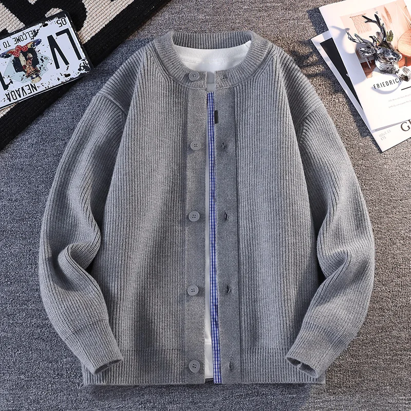

Men's Loose Knitted Cardigan Sweater Casual Autumn Winter Outerwear Soft Comfortable mid Gauge Yarn Simple Sle Innerwear