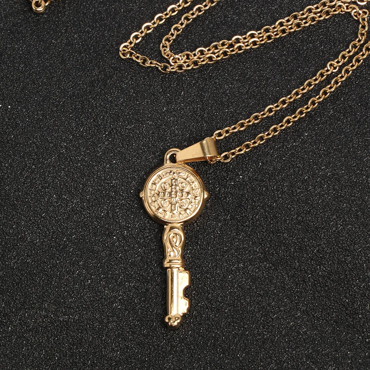 

Fashion Vintage Hanging Pendant Double Sided Chain Sweater Golden Miss