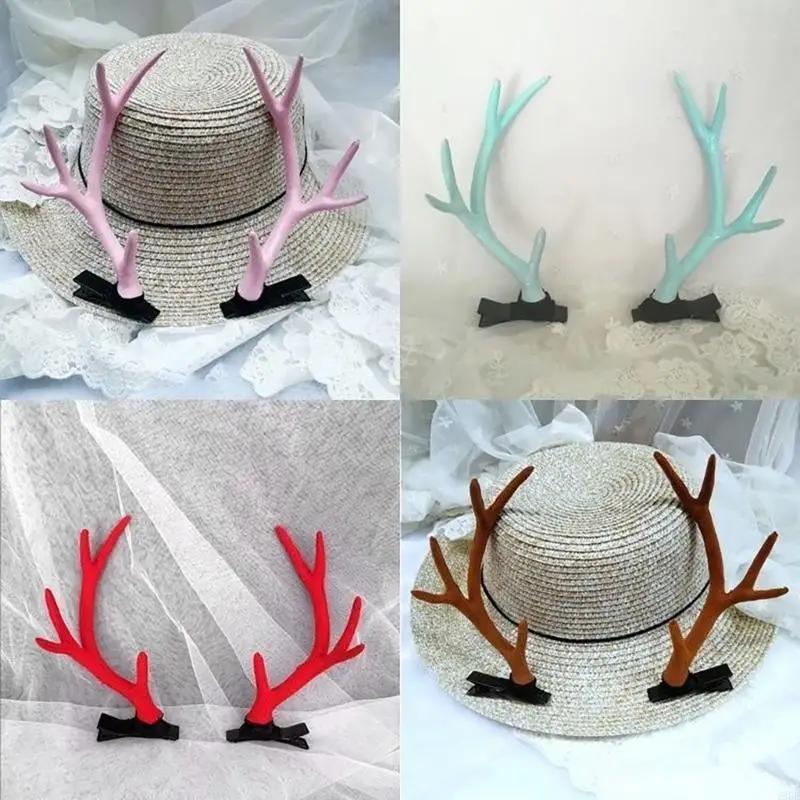 195E 中国風のヘアピン枝角かつらヘアクリップ伝統のタッチで外観を強化コスプレ着用に適しています