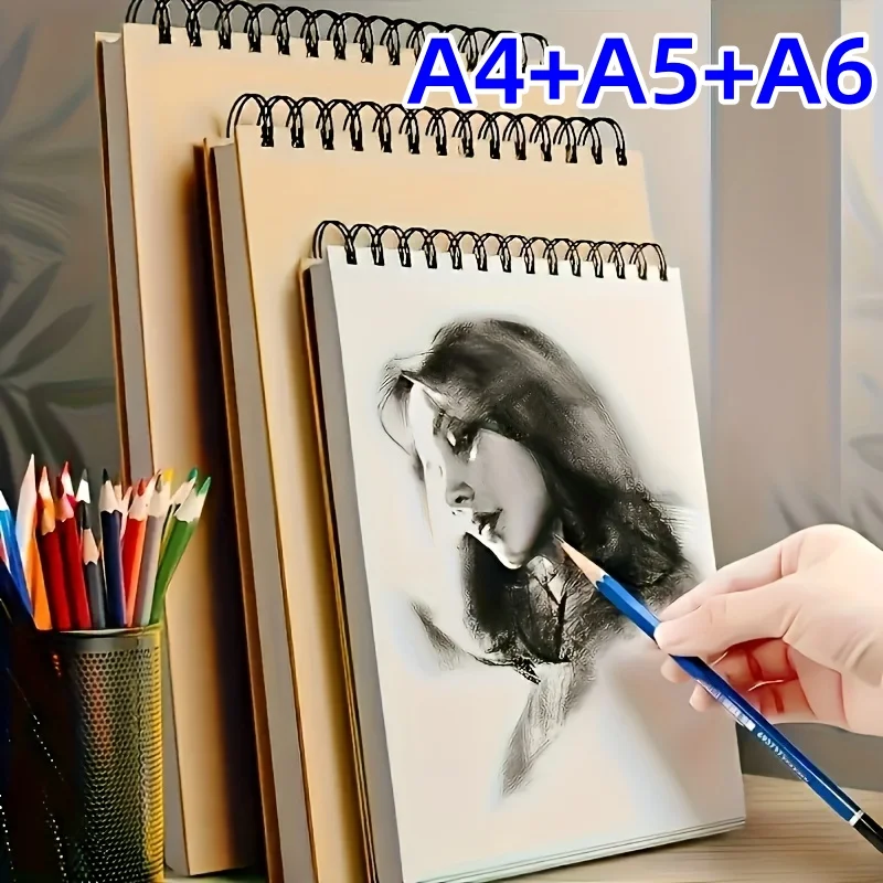 

Блокнот для рисования A4/A5/A6, утолщенный, с чистыми листами, 30 листов в блокноте / портативный блокнот для рисования