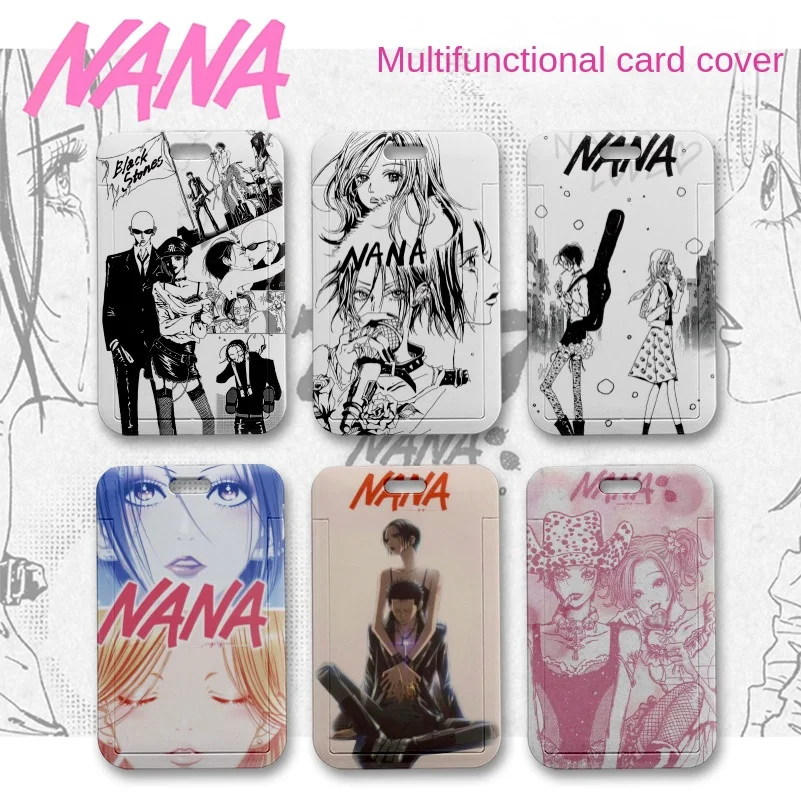 Nana Anime Osaki Nana Plastic Card Holder with White Rope Men Women Business ID Bus Card Case Workers Credit Card Cover Gift