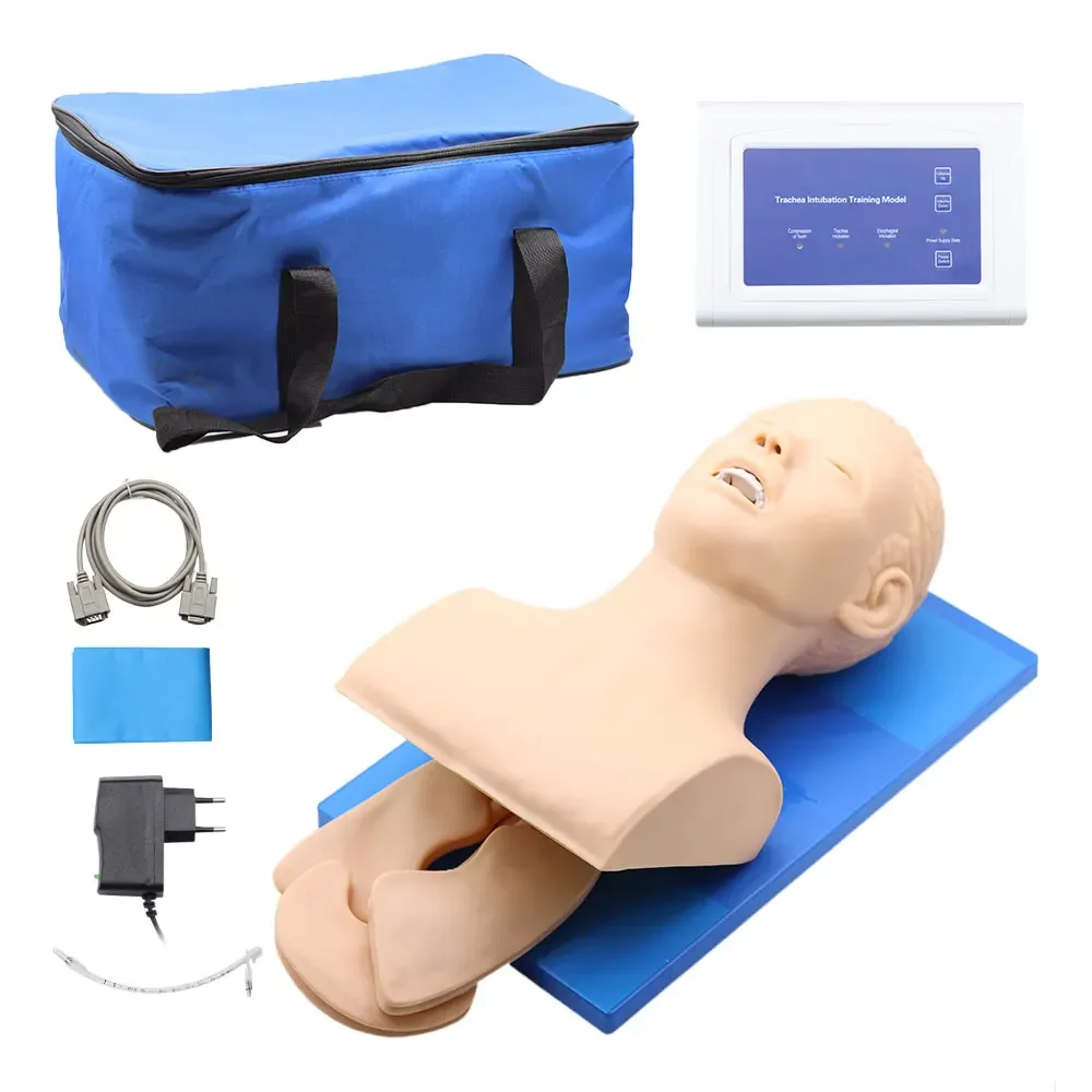 BBHuman Body Adult Intubation Manikin Teaching Model 110-220V Electronic Airway Management Trainer Tracheal Intubation Model