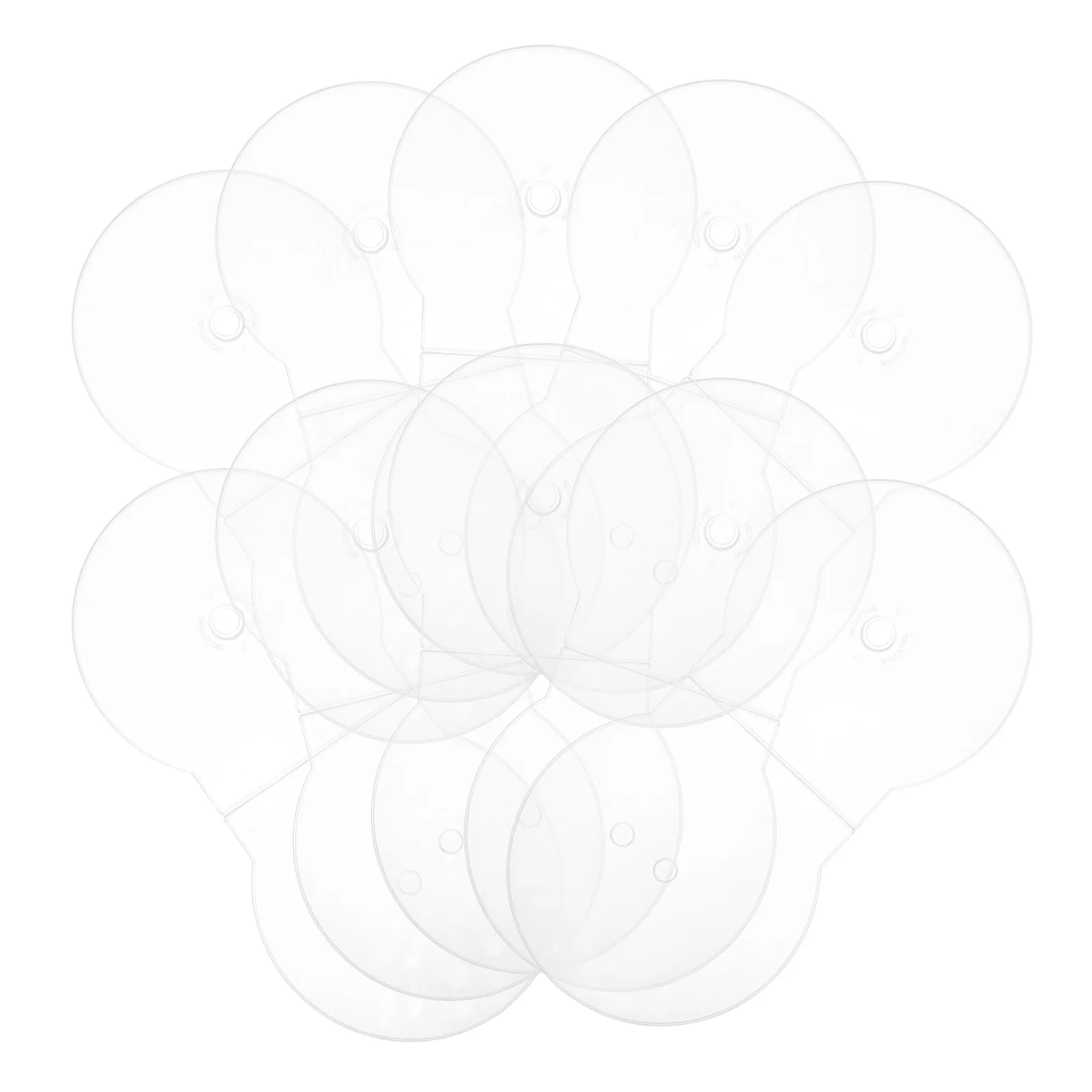 

20pcs Round Clear Dvd Case Clamshell Disc Holder Transparent Single Jewel Protector For Cds Dvds Storage Stylish Halfround