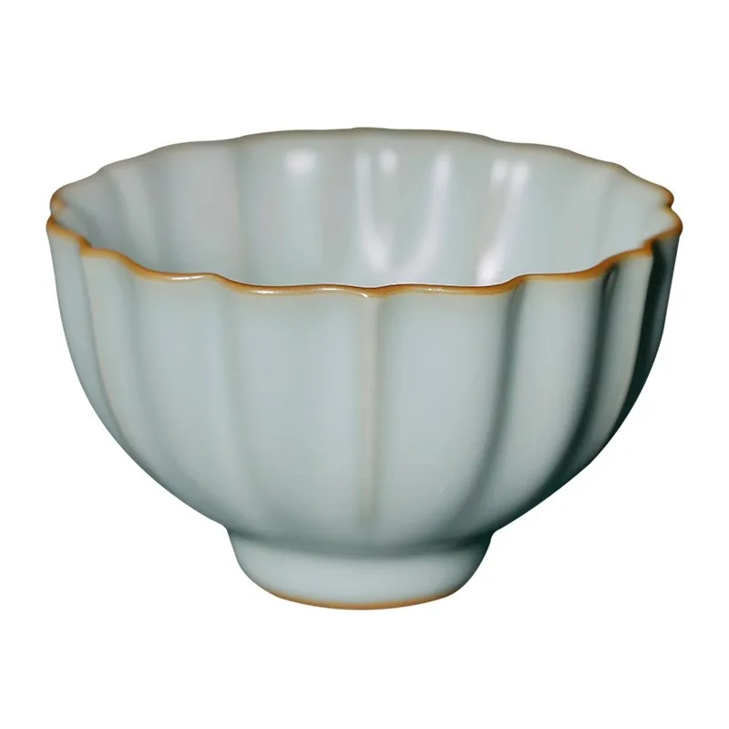 

Ru kiln evening clear tea cup Jingdezhen Kung Fu handmade master single ceramic