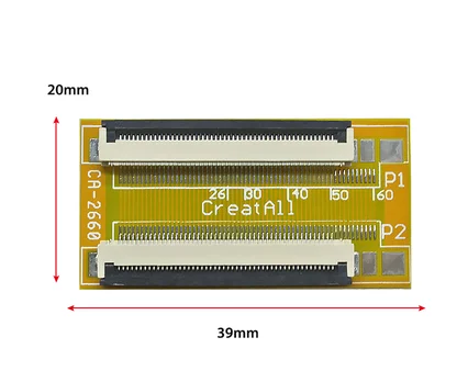 24pin 26pin 30pin 36pin 40pin 45P 50pin 60pin to 60pin 0.5mm pitch connector TFT LCD FPC cable extension adapter plate to extend