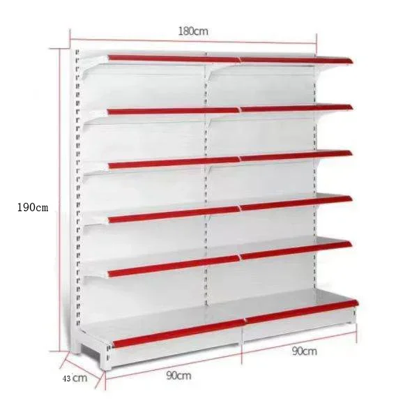 Double/Single Side Supermarket Shelving Steel Shelves Supermarket Rack Display