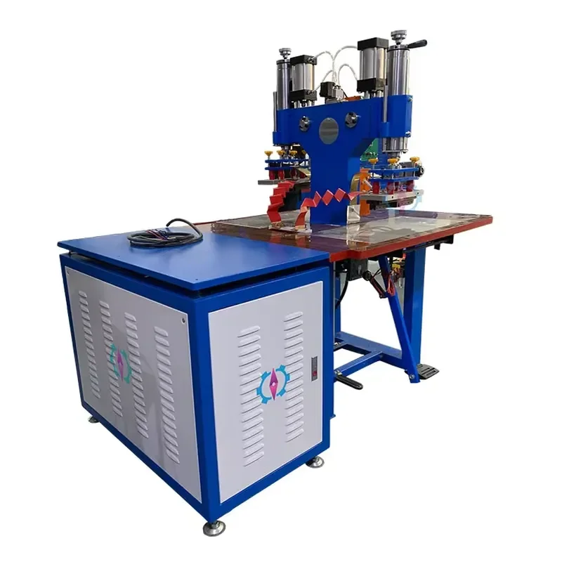 Wholesale Hanshu Double Head Pedal PVC Coated Fabric Textilene Welding Machine 5KW~15KW New TPU Air Valve