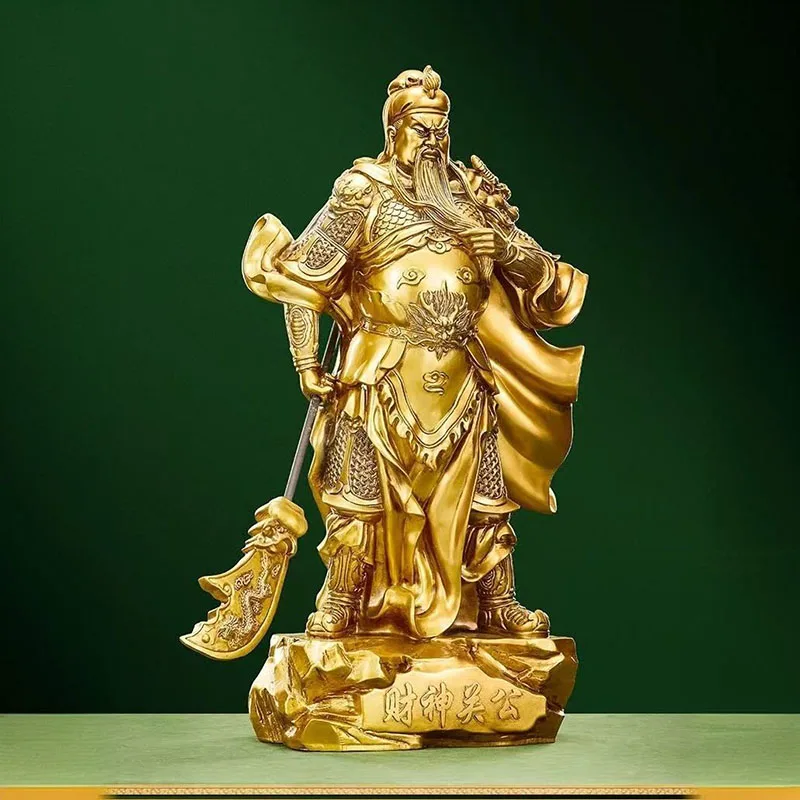 xx-Fengshui Fortune Guan Gong Sculpture Resin Accessories Home Cabinet Figurines Decoration Store Guan Yu Statue Ornaments