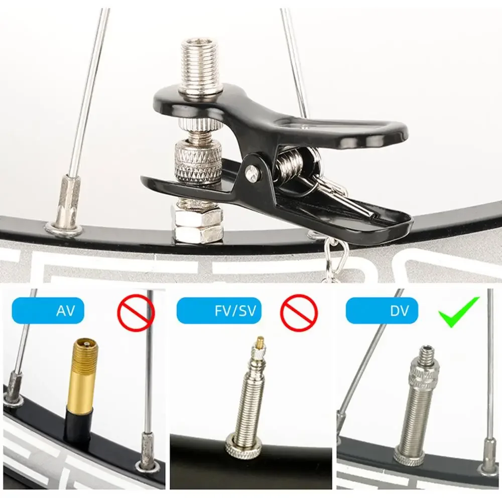 Fahrradpumpenkopf Reifenfüllungsdüse, Mehrzweck-Pumpenadapter-Verbinder für Fahrräder – Detail 14