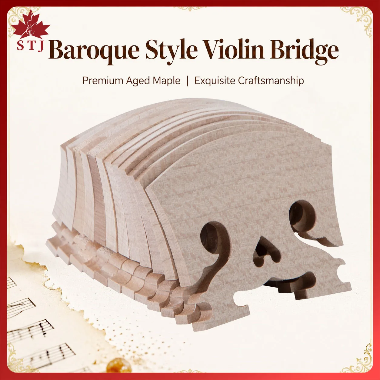 2pcs Baroque style Viola bridges Maple wood Viola parts accessories