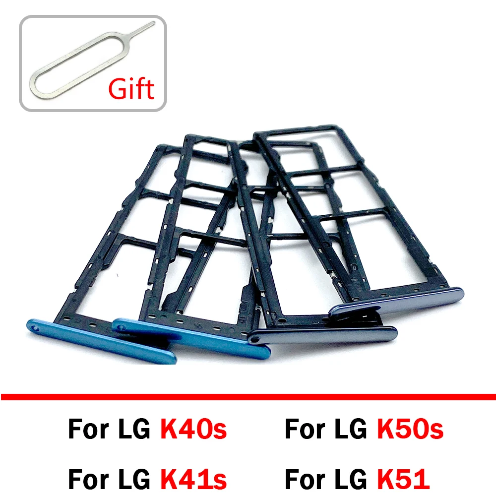 

New Tray Holder Sim Card For LG K40S K50S K41S K51S K61 K51 SIM Card Tray Slot Holder + Micro SD Memory Sim Holder Adapter