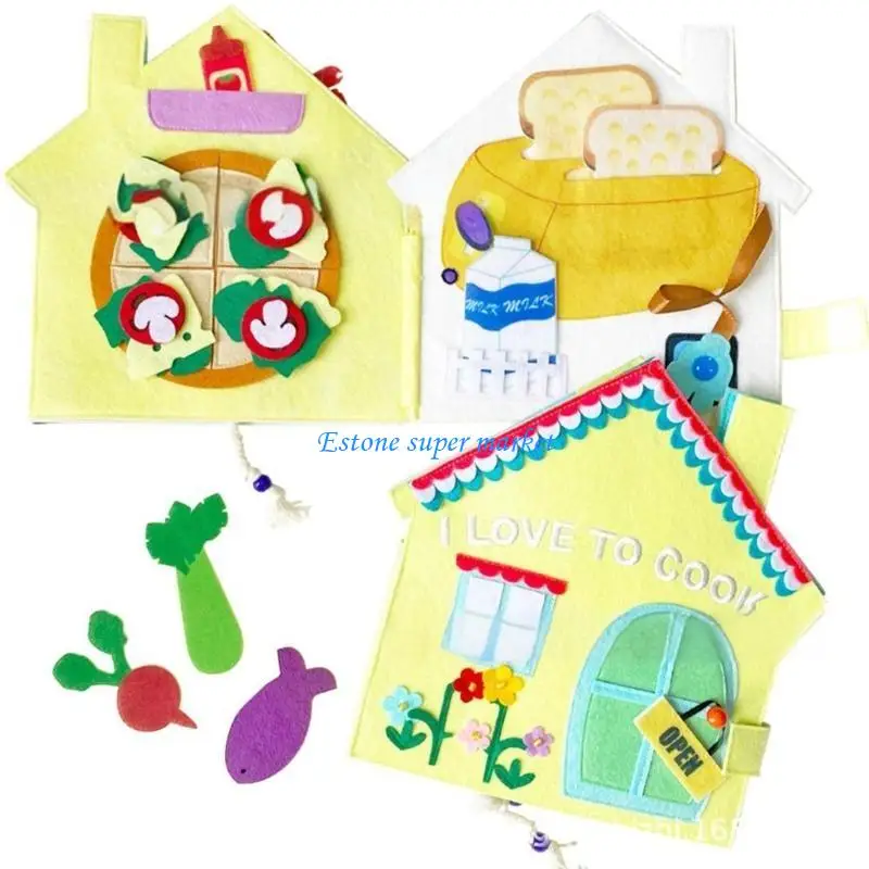 

090B Baby Activity Busy Book Interactive Fine Motor Skill Training Quiet Books Early Learning Kids Cloth Book Activity Book