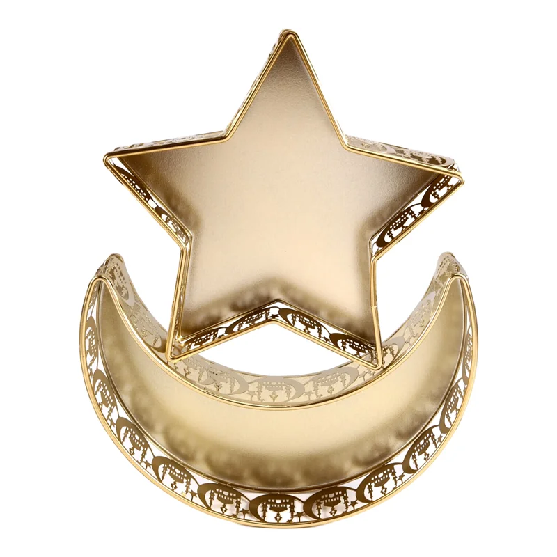 صواني TFORU-Ramadan ديكور حديد عيد مبارك نجمة القمر صواني تقديم الطعام الإسلامي