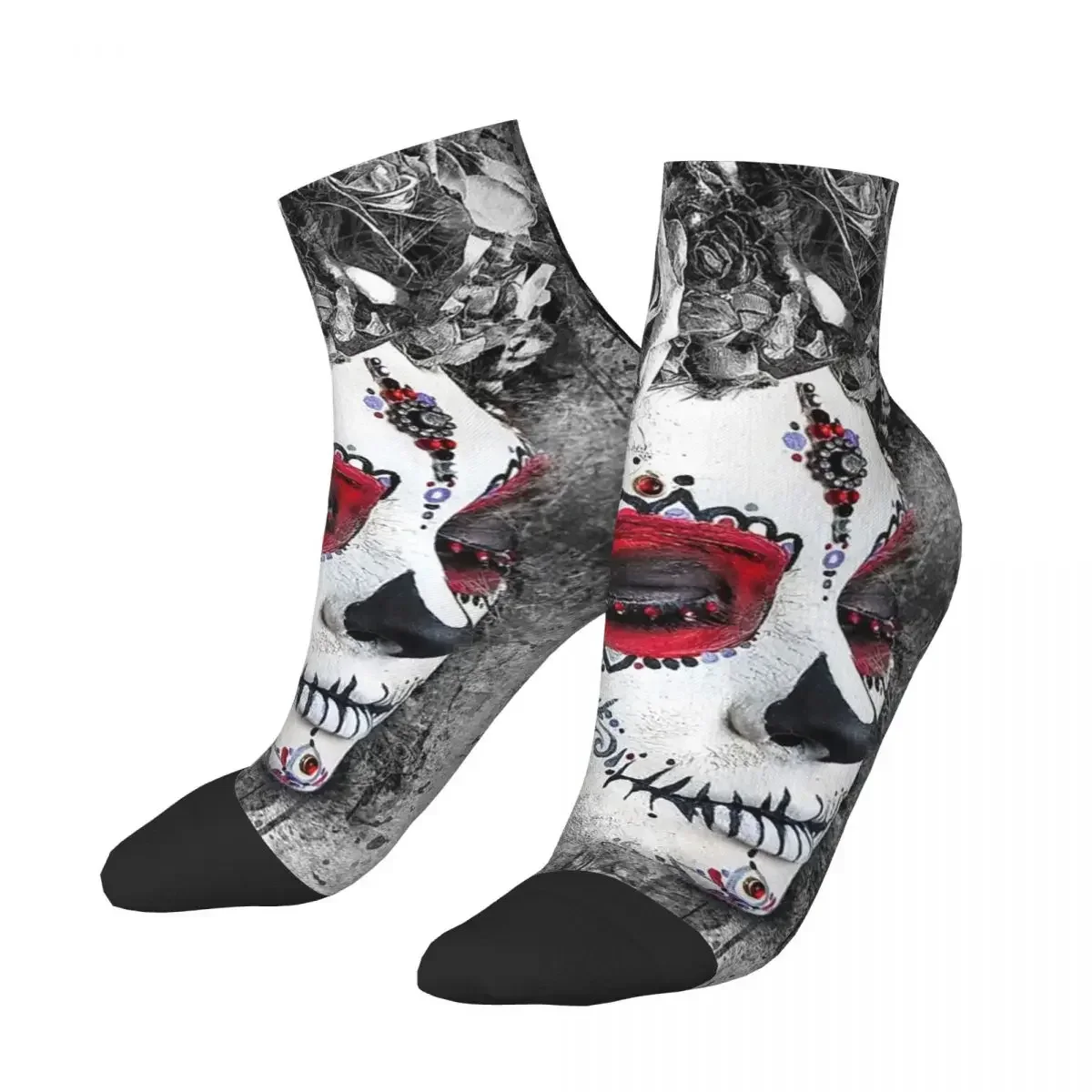 

Красивые носки с сахарным черепом для девочек, супер мягкие чулки в стиле Харадзюку, всесезонные носки, аксессуары для мужчин и женщин, подарки