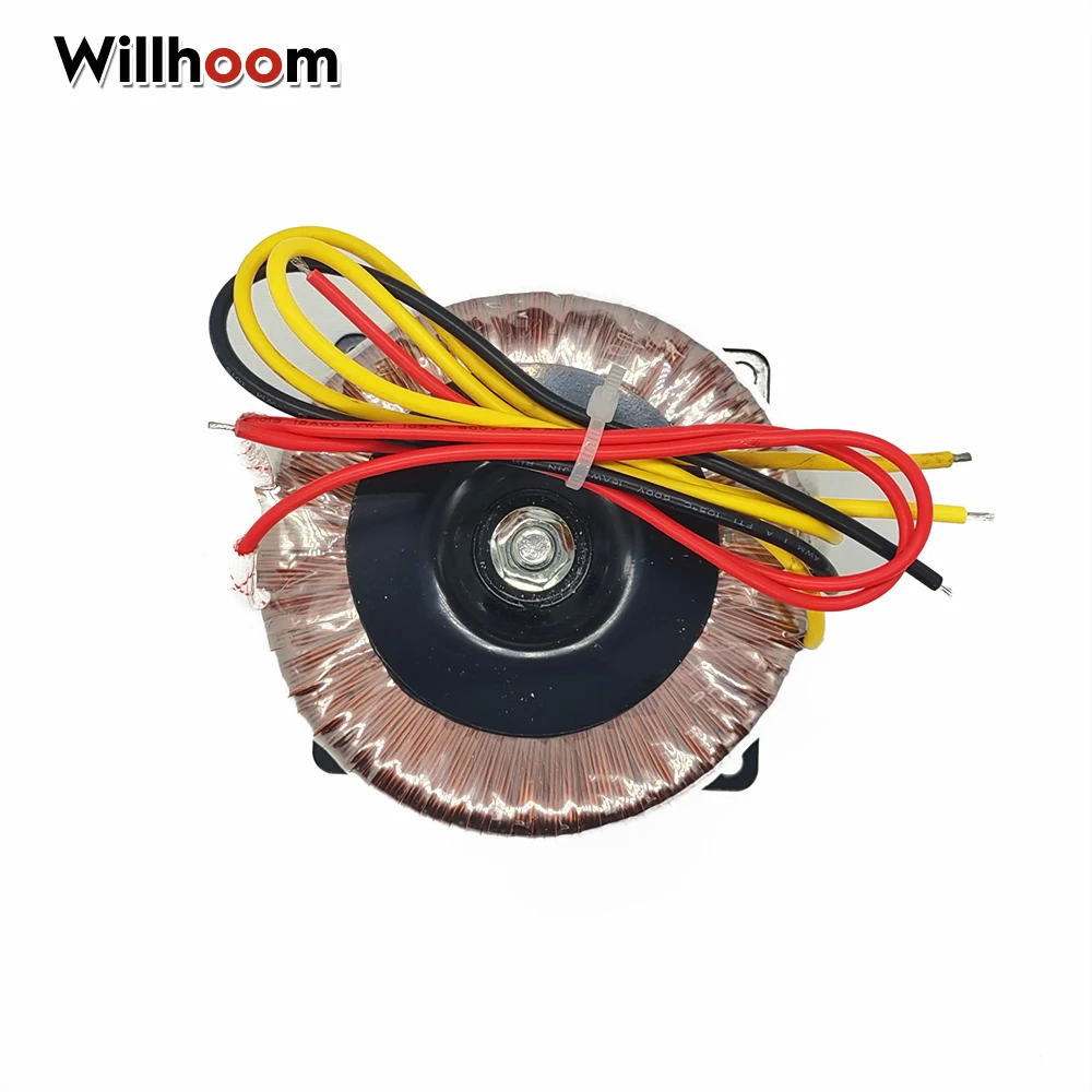 100W Ring Core Toroidal Transformer Input 220V 110V Dual Output 3Wires 9V-0-9V/12V-0-12V/24V-0-24V Copper Wire Audio Amplifier