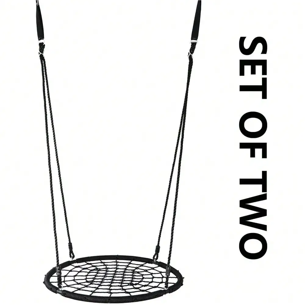

2X 40" Spider Web Tree Net Swing For Playground 600LBs Capacity 71" Rope