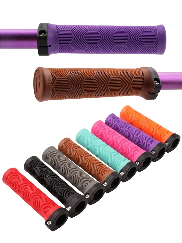 AliExpress NONE ODI Rubber bicycle grips Ergonomic mtb grips purple brown pink orange black For bmx dirt pit bike Anti Slip bike handlebar grips