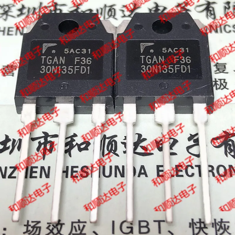 Original New 2pcs / TGAN30N135FD1  TO-3P 1350V 30A