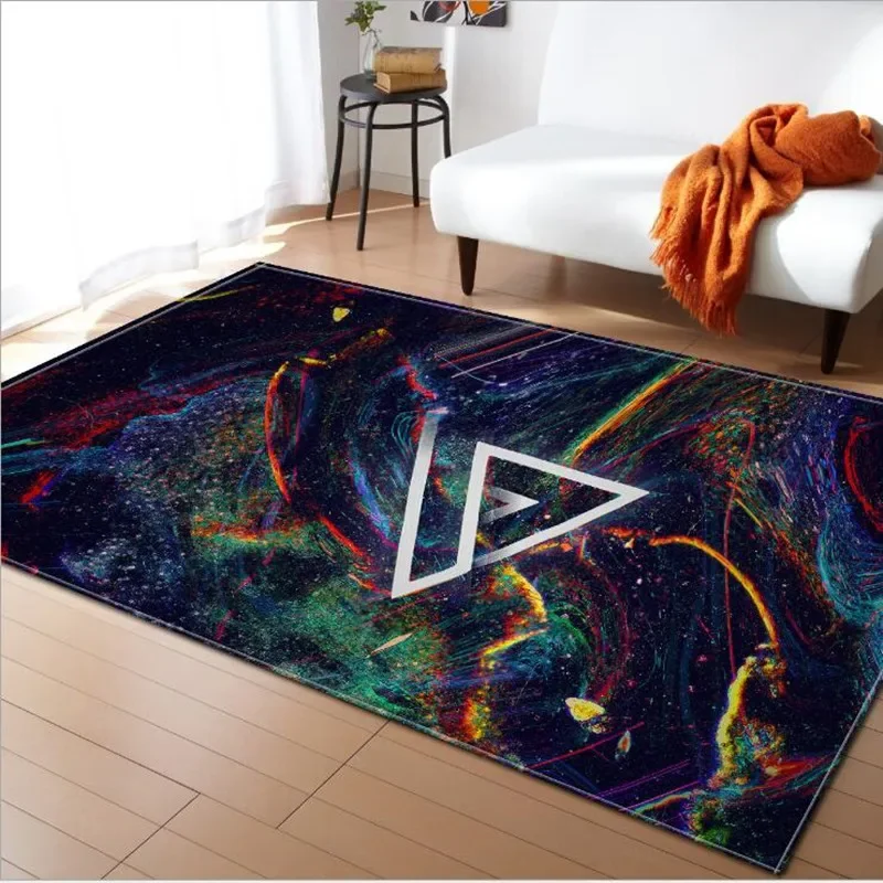 

Rectangle Carpet Geometry Printed Soft Carpets bathroom Anti-slip Rugs Kids Room Computer Chair Mat Floor Mat for Home Decor Rug