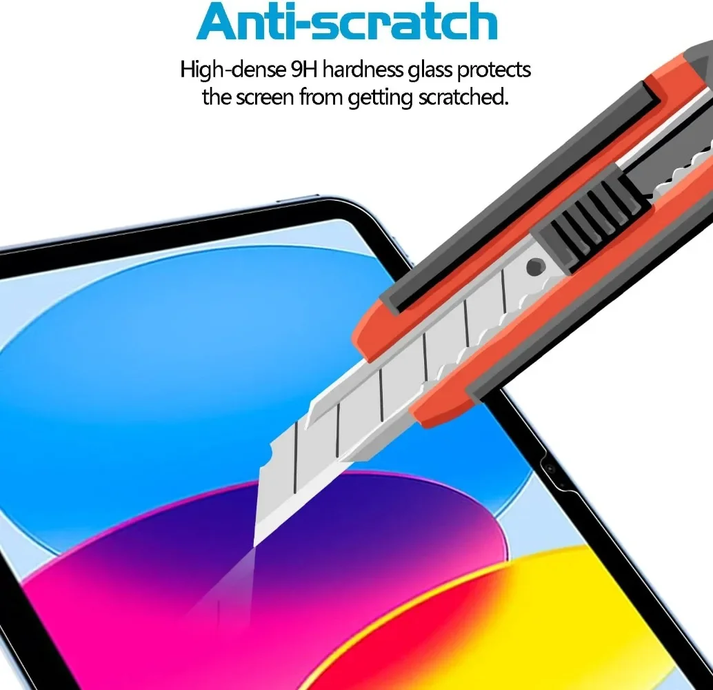 iPad 11th A16 2025用強化ガラススクリーンプロテクター、自動位置合わせインストールキット付き、iPad Air6 Air 11/13インチフィルム対応