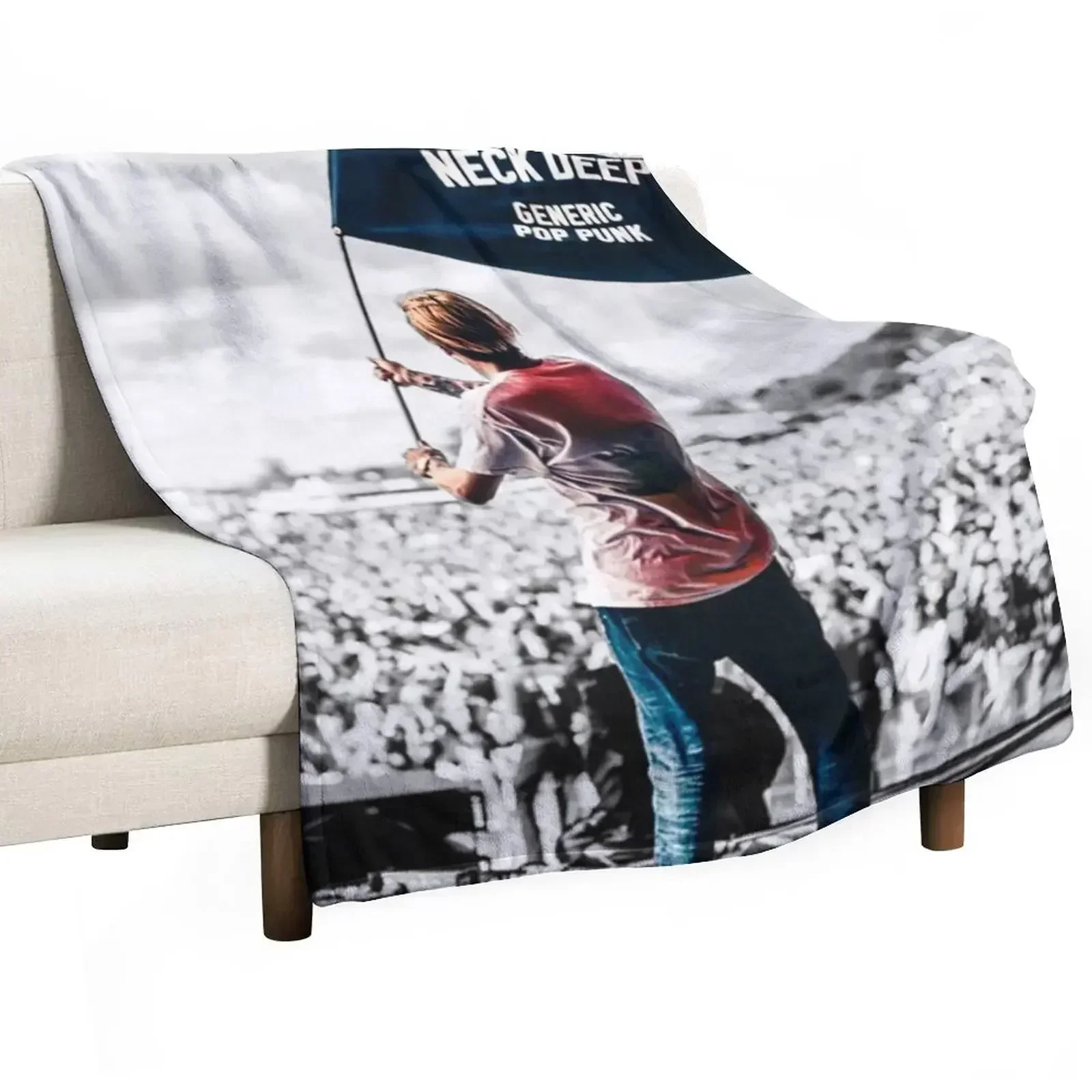 New Neck Deep Contrast Throw Blanket Designers Hair Thermal Sofa Winter beds Kid'S Blankets