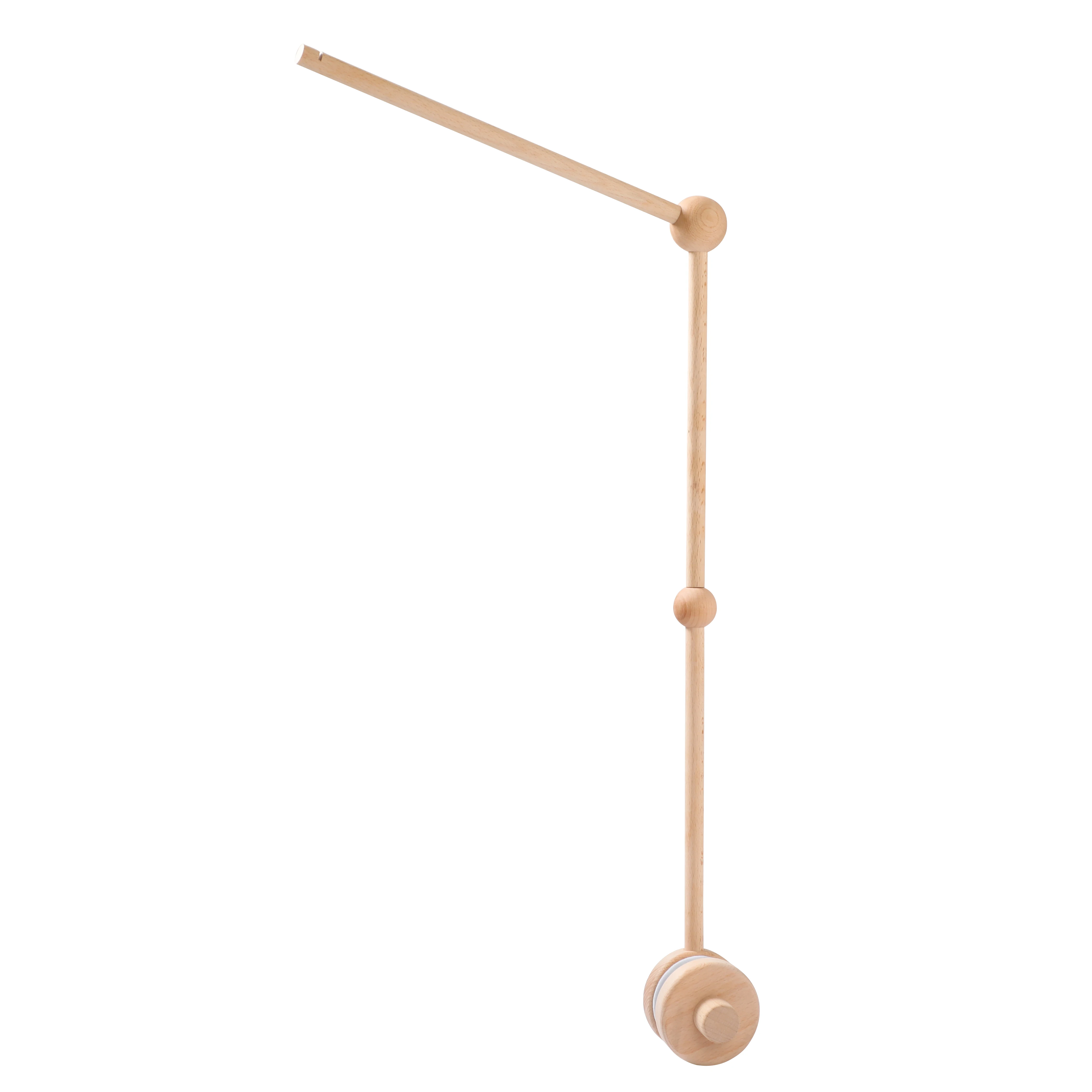 Wieg Mobiel Bed Bel Houten Beugel Baby 0-12 Maanden Houten Mobiele Hangende Rammelaars Speelgoedhouder Accessoires Decoratieve Armbeugel