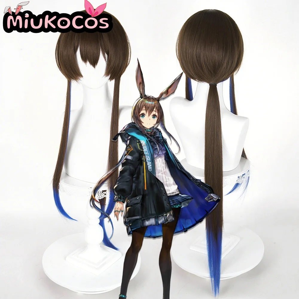 IN STOCK Amiya Cosplay Wig With Ears MiukoCosplay Game Arknights Cosplay
