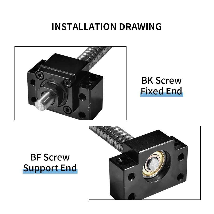 ボールねじベアリングシート BK12 BF12 ボールねじエンドサポート BKBF12 ユニットボールねじ SFU1604/1605/1610 CNC トランスミッション部品 1 セット