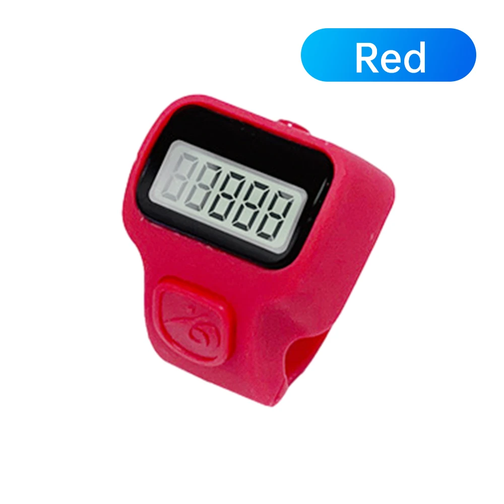 0-99999 LED Mini Electronic Ring Counter Electronic Counting Convenient Tool Ring Counter Built-in 1220 Button Battery