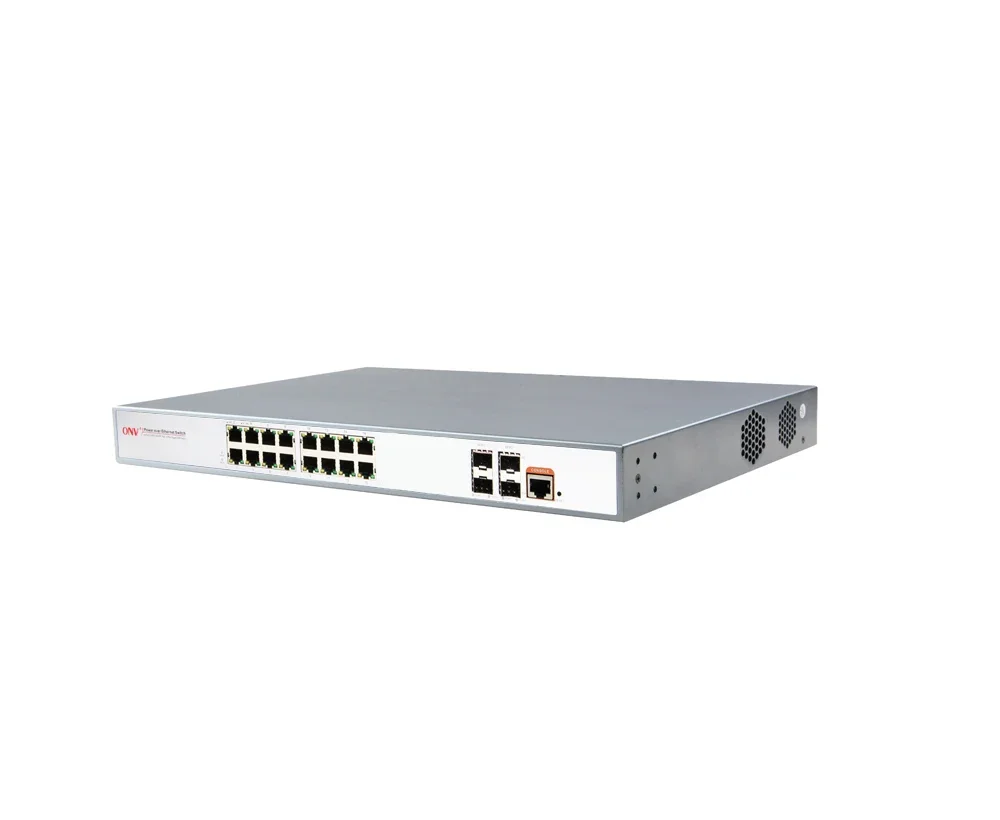 ONV POE switch 16 port 20 port managed L2 plus network switch POE with 4 SFP uplink