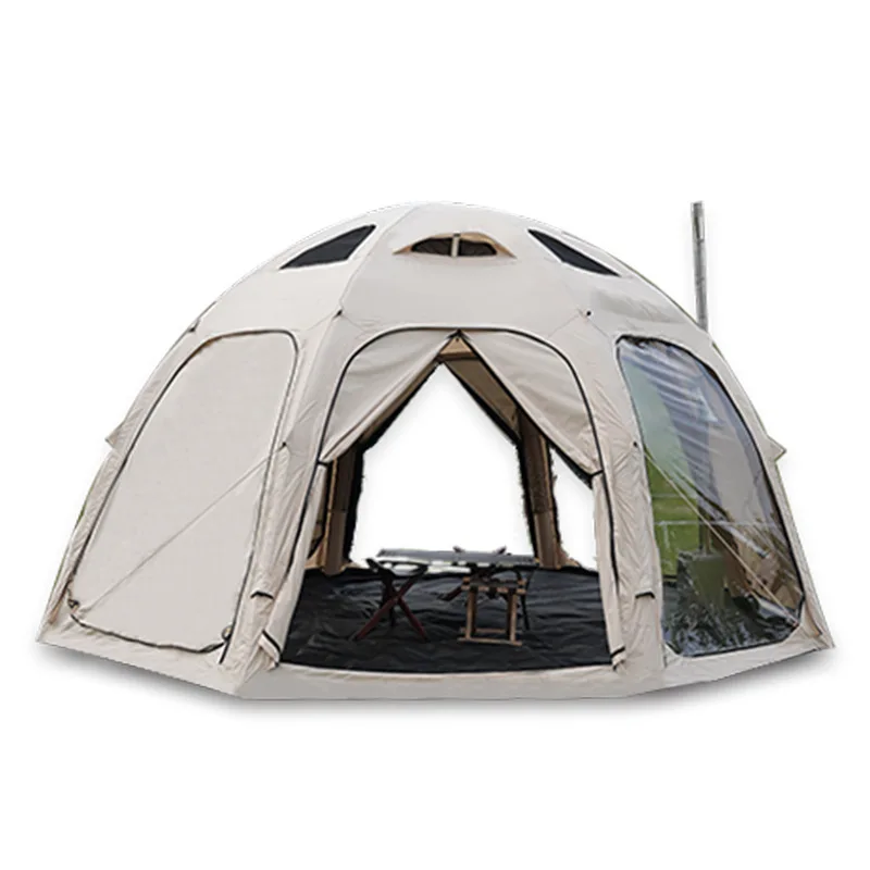 

Polyester-cotton star ball tent 20 m2 inflatable tent ventilated TPU viewing door