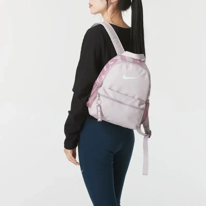 Nike Brasilia JDI Zip-Front Fabric Backpack Women Casual Sports Backpack Multi Pocket School Travel Daypack DR6091-019