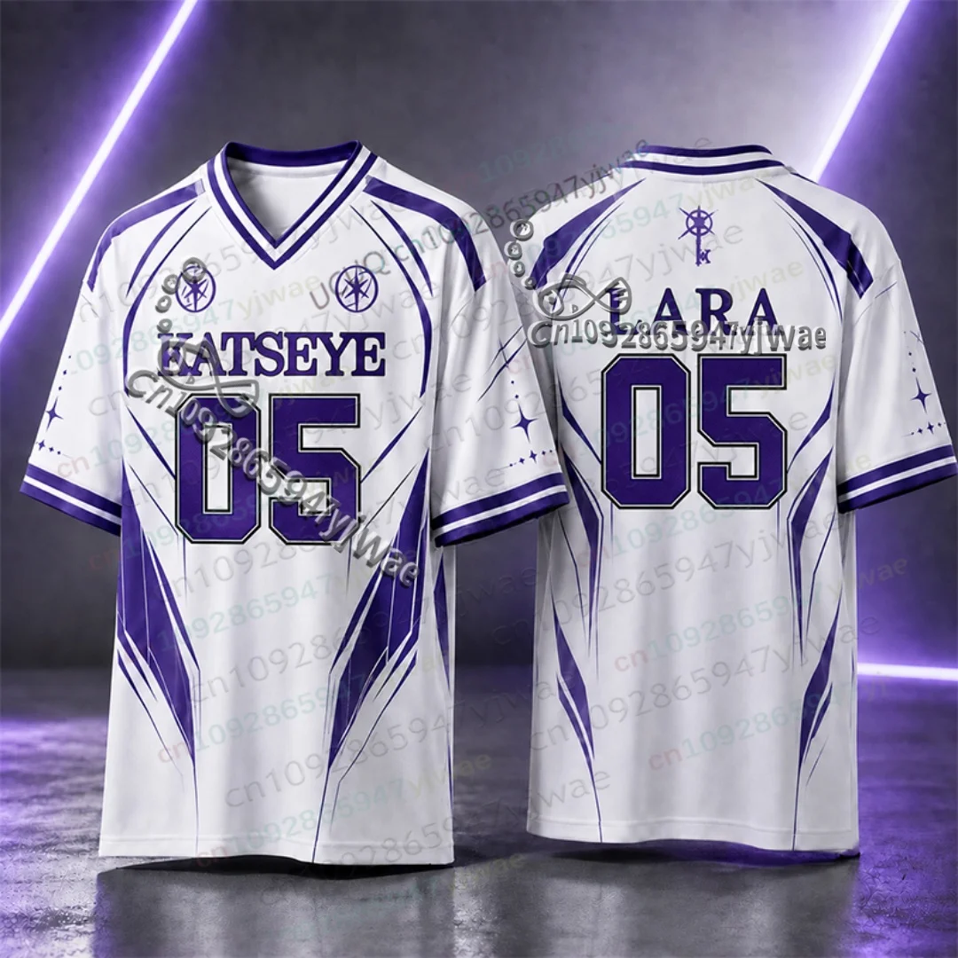 Hot Sale KATSEYE Concert Unisex Jersey Loose And Fashionable Streetwear Fans Tee Clothing Summer Men  Women Sport Soccer T-Shirt
