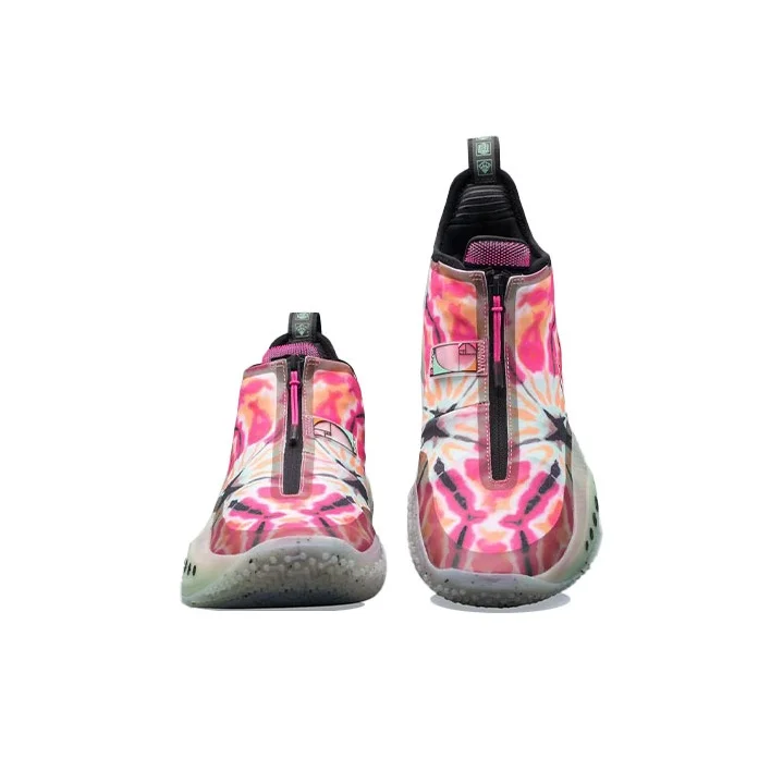 Li Ning WOW 9 Basketball Shoes Men's Low Top White/Pink/Black/Kohlrabi Green ABAR119-9 view 4