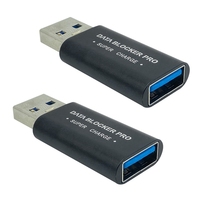 AU61-2Pcs USB Data Blocker USB-A Data Blocker Protect Against Juice Jacking Support Safe Quick Charge Stop Data Theft