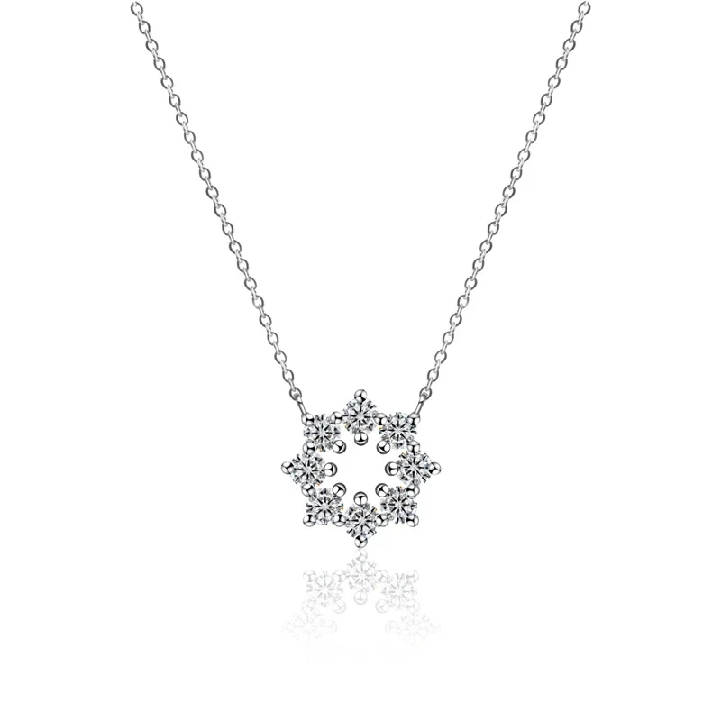 Exaggerated Diamond Necklace 18k Soild White Gold Lab Grown Diamond Pendant With Chain